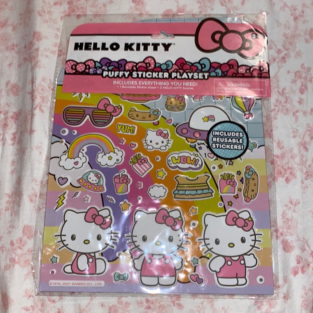 Hello kitty puffy sticker play set